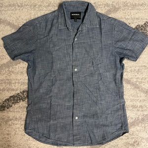 Bonobos Stretch Riviera Short Sleeve in Chambray Blue